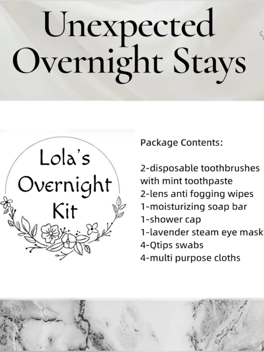 $3 Add-on | Lola’s Overnight Kit — Travel Bath & Body Set
